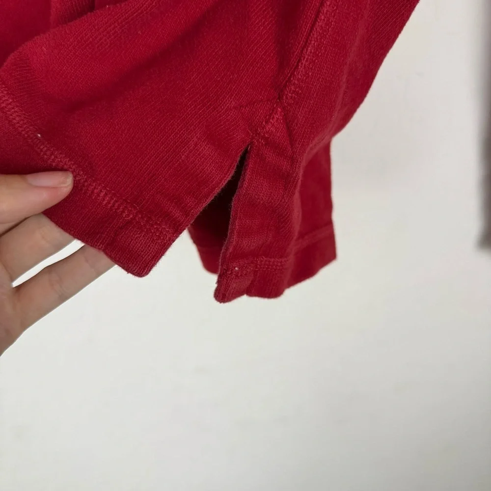 Polo Ralph Lauren Vintage Red Button Mock Neck Madison Ave Rugby - Picture 6 of 9